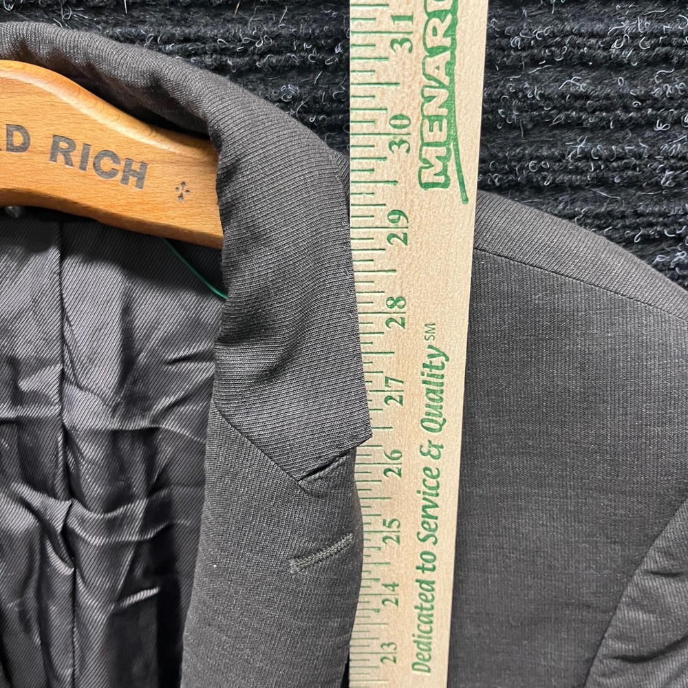 Banana Republic Mens 42R Slim Fit Blazer Grey Tessuto Marzotto Italian Fabric - Picture 9 of 10